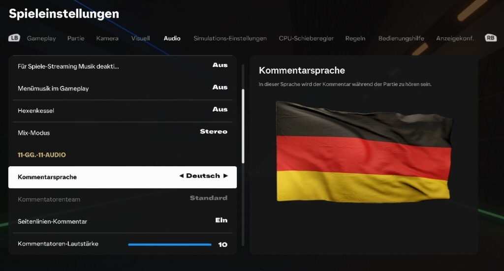 EA FC 25 auf Deutsch stellen und Sprache ändern gamer9.de